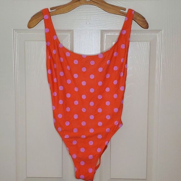 J Crew Plunging Scoopback One-Piece Swimsuit Size 6 - Picture 1 of 9